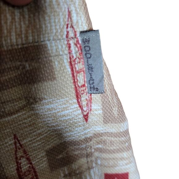 Woolrich All Over Kayaks Print Short Sleeve Button Up Mens Collar Shirt - Picture 4 of 5